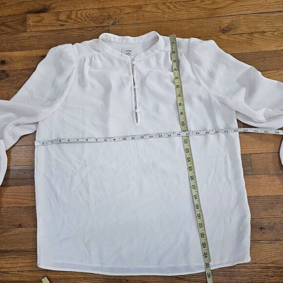 Aritzia Wilfred Ivory Long Sleeve Blouse Size Medium - Picture 4 of 7